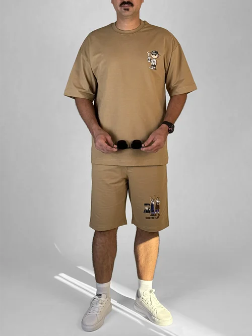 ست تیشرت شلوارک Coffee Life