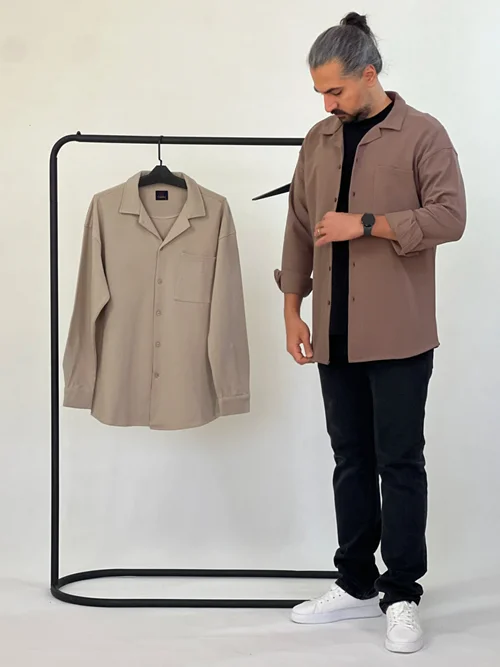 شَکت یقه انگلیسی مردانه کژوال (اورشرت)